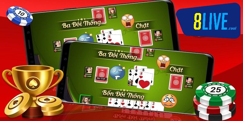 Cách chơi Tiến lên miền Nam và mẹo chơi từ cao thủ 8live 3 Cách chơi Tiến lên miền Nam online: chơi mọi lúc mọi nơi